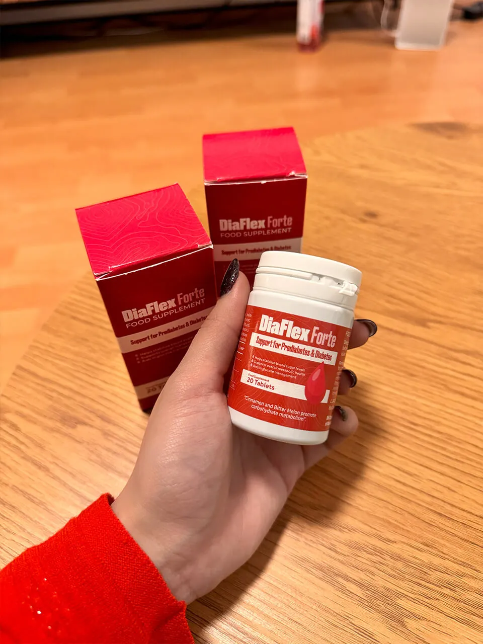 Foto da embalagem DiaFlex Forte de um cliente real